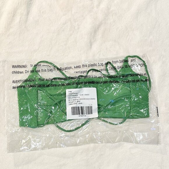 NWT Free People Movement Shuffle Bra in Green - Size: XS/S - Picture 3 of 4